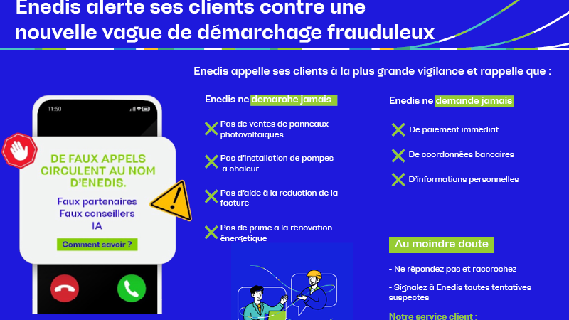 Enedis alerte ses clients contre les faux agents et les démarchages frauduleux